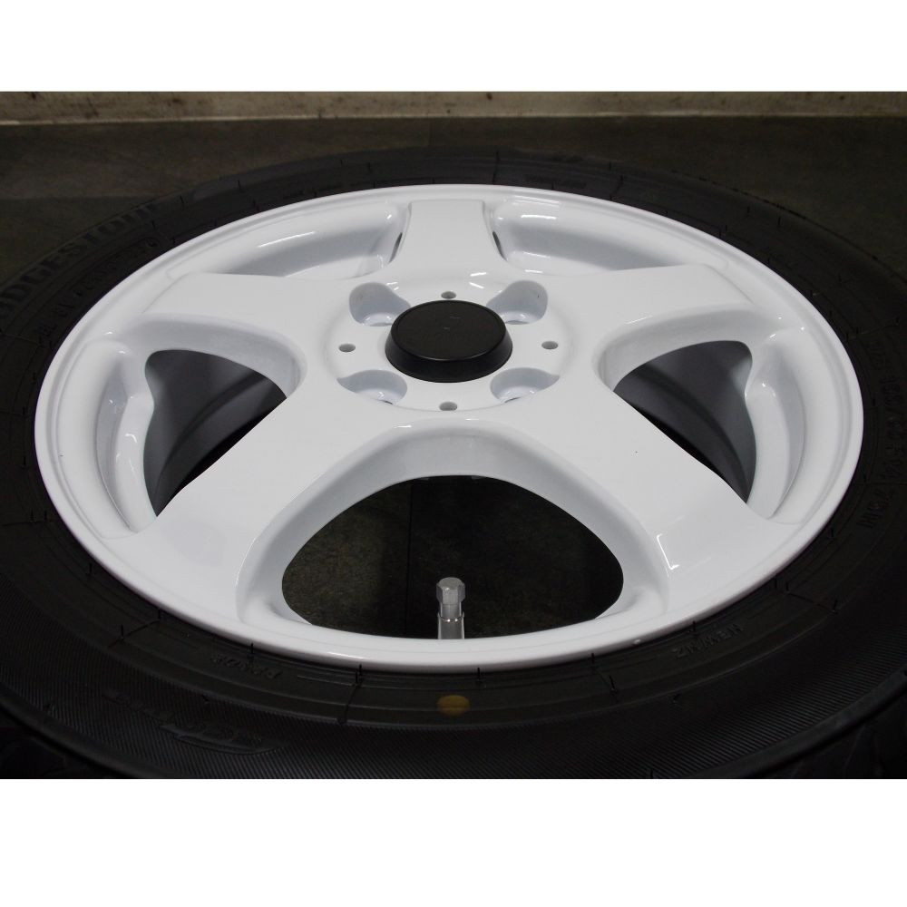 中古】FINALIST FZ-S5 14x4.5 43 100x4 WHT + 【中古】BRIDGESTONE