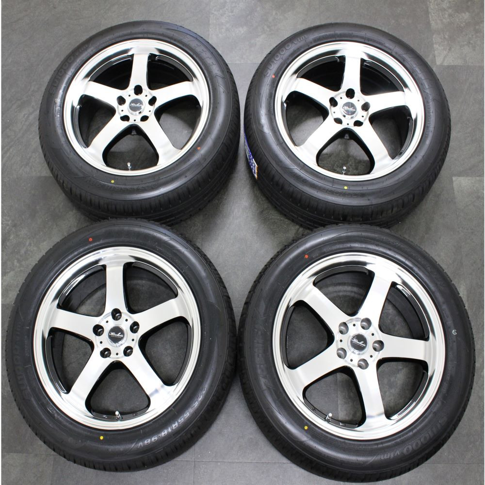 ｱｳﾄﾚｯﾄ】KIRCHEIS S5 18x7.5 38 114.3x5 BK POLISH + 【ｱｳﾄﾚｯﾄ】ZEETEX 