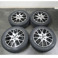【ｱｳﾄﾚｯﾄ】Verthandi YH-M7V 17x7.0 38 114.3x5 BK/P + 【ｱｳﾄﾚｯﾄ】NANKANG AW-1 225/50R17 94Q ｽﾀｯﾄﾞﾚｽ