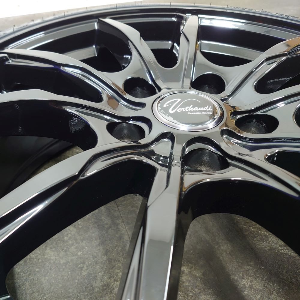 ｱｳﾄﾚｯﾄ】Verthandi PW-S10 17x7.0 48 114.3x5 BLACK + 【ｱｳﾄﾚｯﾄ