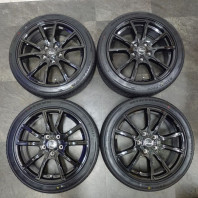 【ｱｳﾄﾚｯﾄ】Verthandi PW-S10 17x7.0 48 114.3x5 BLACK + 【ｱｳﾄﾚｯﾄ】MINERVA F205 195/45R17.Z 85W XL