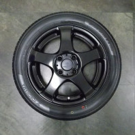 【アウトレット】FINALIST FZ-S5 15x4.5 43 100x4 MBL + 【アウトレット】YOKOHAMA BluEarth-ES ES32 165/55R15 75V