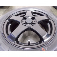 【ｱｳﾄﾚｯﾄ】FINALIST FZ-S5 15x4.5 43 100x4 MBL + 【ｱｳﾄﾚｯﾄ】YOKOHAMA BluEarth-ES ES32 165/55R15 75V