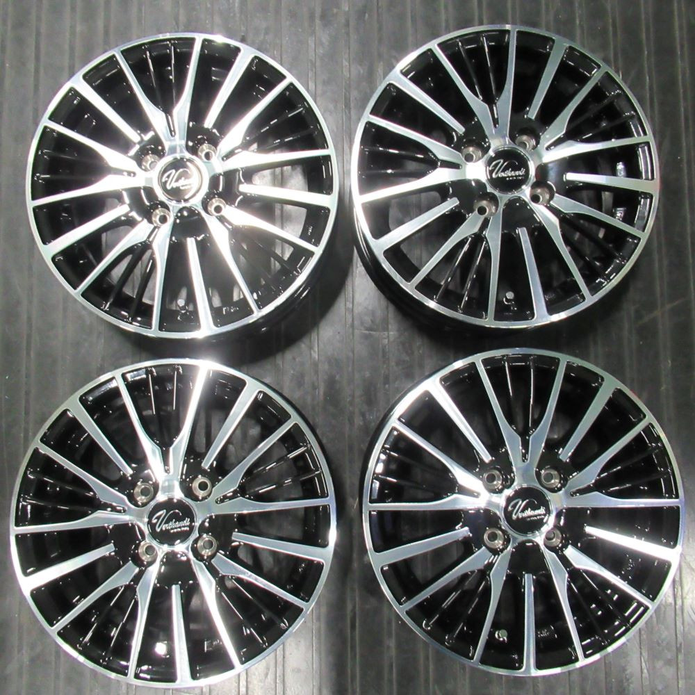 4枚セット】【中古】Verthandi YH-S25V 14x4.5 45 100x4 BK/P