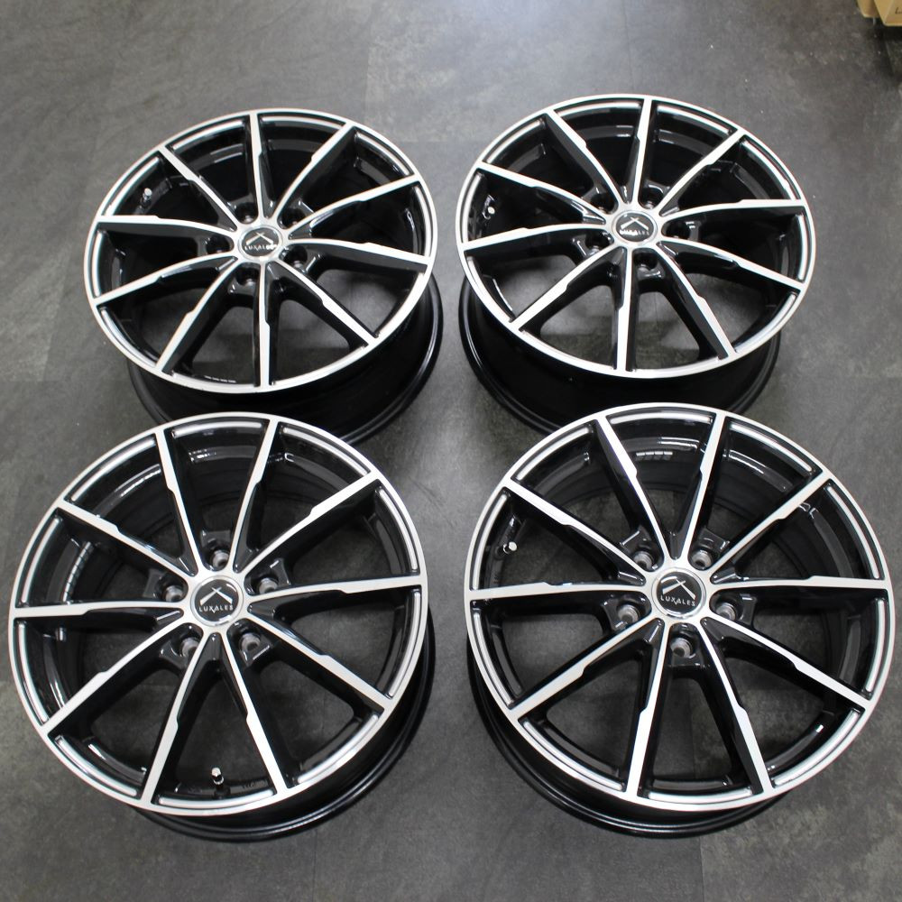 4枚セット】【中古】LUXALES PW-X2 17x7.0 53 114.3x5 BK&P/M