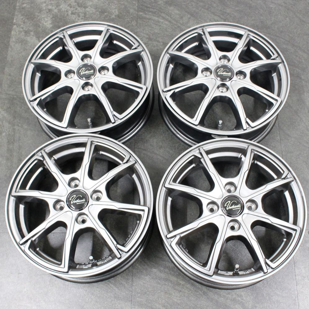 4枚セット】【中古】Verthandi PW-S8 14x4.5 45 100x4 MGRAY