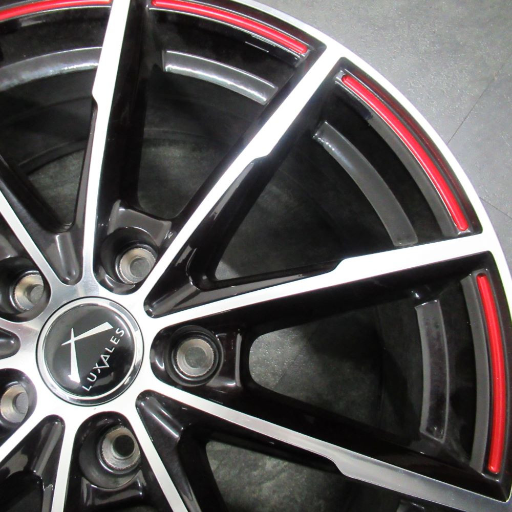 4枚セット】【中古】LUXALES PW-X2 17x7.0 53 114.3x5 BK&P/R.M