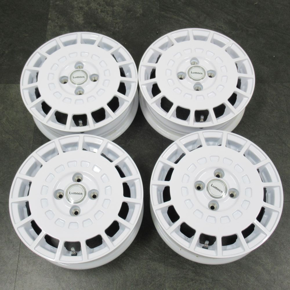 4枚セット】【中古】LUMACA MODEL-3 14x4.5 43 100x4 WHITE