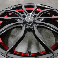 【中古】NOVARIS ROHGUE VF 17x6.5 42 100x4 BK/RED