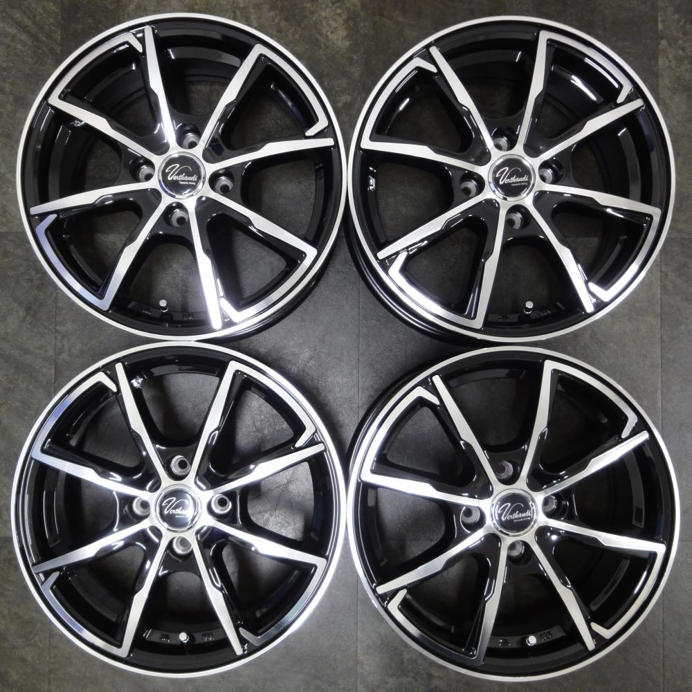 4枚セット】【ｱｳﾄﾚｯﾄ】Verthandi PW-S8 15x5.5 43 100x4 BK/P 