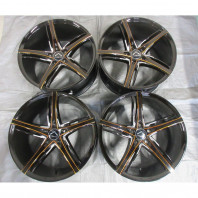 【4枚セット】【ｱｳﾄﾚｯﾄ】LUXALES PW-V1 19x8.5 45 114.3x5 BK/G.M